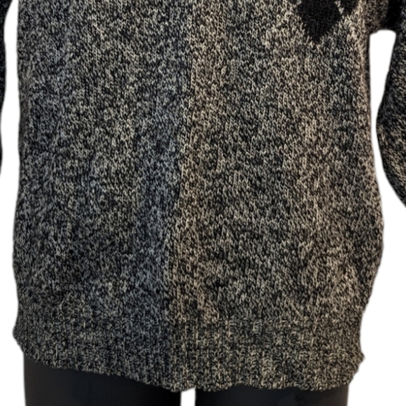 vintage marled grey wool sweater medium - Picture 3 of 6